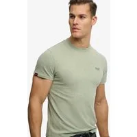 Superdry Rundhalsshirt ESSENTIAL LOGO EMB TEE aus Baumwolle und Single Jersey, Slim Fit, Kurzarm, hüftlang