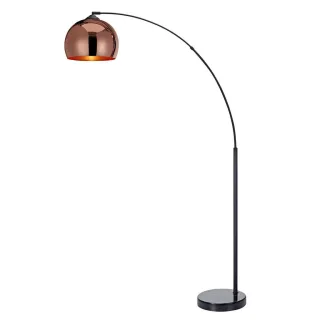 Teamson Home Arquer, Roségold, Metall, Marmor Optik, Freiform, 30x170x170 cm, Lampen & Leuchten, Innenbeleuchtung, Stehlampen, Bogenlampen