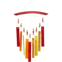 Saraswati Hängedekoration Suncatcher Glas "Rot-Orange" 18x30cm