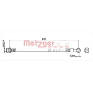 Metzger Bremsschlauch hinten Mitsubishi Asx Eclipse Outlander 4111743