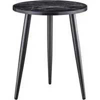 Z-Hom Couchtisch ZM-ET002-BK Wohnzimmertisch Sofatisch, Marmoroptik Tischplatte