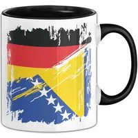 Trendation Tasse Bosnien Und Herzegowina Deutschland Flagge Halb Deutscher Halb Bosnier