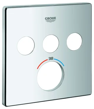 GROHE Rosette 49042 für SmartControl Unterputz-THM eckig mit 3 ASV phantom black, 49042KF0 49042KF0