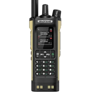 Baofeng DM-32UV 8W DMR Digital Analog Walkie Talkie 2.0" TFT GPS APRS 4000 Channels Type-C NOAA VOXs Sand Color Two Way