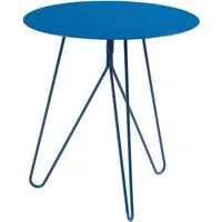 en.casa Beistelltisch, »Nopimi« Metall rund 45 x Ø43 cm Blau, matt