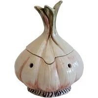 Virginia Casa Vorratsdose, Keramik, Handwäsche empfohlen, Weiß, Knoblauch, H: 20cm