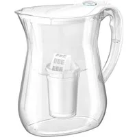 AQUAPHOR Kalk- und Wasserfilter Filterkanne Aquaphor Lyon A5, weiß, aus Tritan, bruchsicher, Zubehör für Filterkartuschen AQUAPHOR A5, A5H hartes Wasser & A5 Magnesium, bis 350 L. Kapazität, /Reduziert Kalk, Chlor & weiteren Stoffen, BPA frei