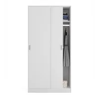 FORES HABITAT Schwebetürenschrank in Weiß - 100x200x50 (BxHxT)