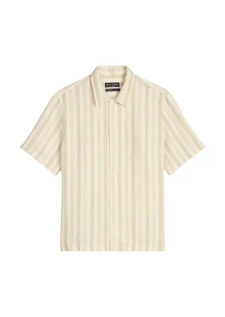 Marc OPolo Casual - Kurzarm-Hemd regular Medium Brown - Gr. - M