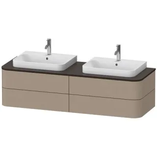 Duravit Happy D.2 Plus Konsolenwaschtischunterbau wandhängend Leinen Matt 1600x550x408 mm - HP4964B7 HP4964B75750010