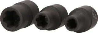 KS Tools 1/2" RIBE®-Kraft-Stecknuss-Satz, kurz, 3-tlg - 911.0895