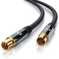 Primewire TV-Kabel, Koax, IEC Stecker, RF Buchse (750 cm), HDTV Antennenkabel, Braiding, 2-fach Schirmung, 75 Ohm / 135 dB - 7,5m