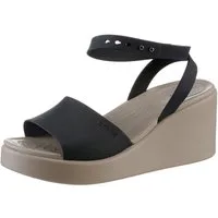 Crocs Brooklyn Ankle Strap Wedge Keilsandalette, Plateausandale, Sandale in Bequemweite G (weit)