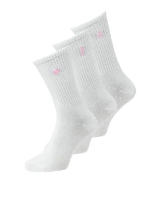 JJXX - JXREESE EMBROIDERY SOCK 3-PACK ACC White - Gr. - ONE SIZE