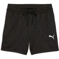 PUMA Trainingsshorts SPORT HIGH-RISE JERSEY SHORTS 4" Regular Fit, mit Eingrifftaschen, mit Kordelverschluss