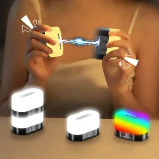Elfeland Rechargeable Magnetic RGB Mood Light Stackable Design Touch Control LED Night Lamp Portable Ambient Lighting