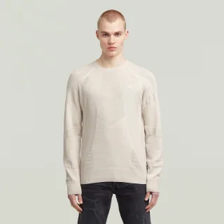 G-Star - 3D biker r knit whitebait/dk brick - Gr. - XXL
