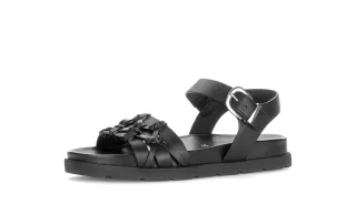 pius gabor - Riemchensandalen Glattleder schwarz schwarz - Gr. - 42