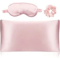 Intirilife Schlafmaske, Set, 3-tlg., 1x Schlafmaske, 1x Kissenüberzug, 1x Haarband, Seiden Schlafset inkl. Schlafmaske, Kissenüberzug, Haarband (3-tlg)