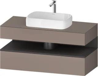 Duravit Qatego Konsolenwaschtischunterbau wandhängend Basalt Matt 1200x550x600 mm - QA4732049430000 QA4732049430000
