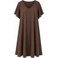 ITALY VIBES Sommerkleid - Kleid - Midikleid - Tunikakleid Damen - Schlupfkleid mit Flügelärmel ONE SIZE / passend für Größe M - XXL