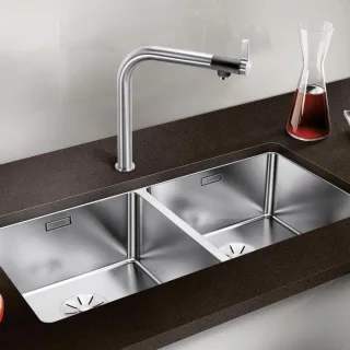 Blanco Andano 400/400-u Spüle 522987 86,5x44cm, Edelstahl Seidenglanz, für Unterbau