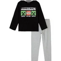 Minecraft Pyjama MINECRAFT Kinder Pyjama langer Schlafanzug für Jungen + Mädchen