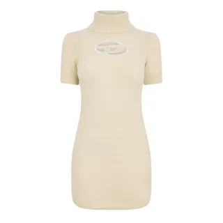 Diesel - "Argaret" Minikleid für Damen, Rollkragen, Bodycon (Silbergrün)