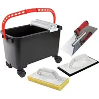 DEMA Fliesenschneider Fliesenwaschset 4tlg. mit Rollen
