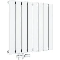 ELEGANT Heizkörper Flachheizkörper Weiß, 61.9 cm x 63 cm, Design mit Multiblock, Doppellagig / Einlagig