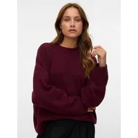 Vero Moda Strickpullover VMBOOM LS O-NECK PULLOVER GA NOOS Materialmix, loose fit