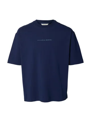 SELECTED MEN - SLHRELAXNORMAN LICENSE SS TEE Ocean Cavern - Gr. - XL
