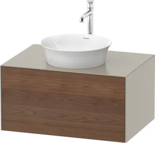 Duravit White Tulip Konsolenwaschtischunterbau wandhängend Amerikanischer Nussbaum & Taupe Matt & Se WT497507760