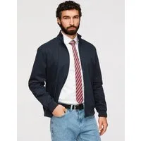 OMBRE Bomberjacke Herren Harringtonjacke mit Stehkragen Navy M (kein Set, 1-St)