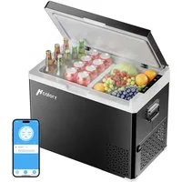 Insma Kühlbox 30/40/50L Auto Kühlschrank Bluetooth Kompressor-Kühlbox Dual Zone, 12V/24V/230V, APP Steuerung, tragbar für Auto, LKW, Boot & Camping