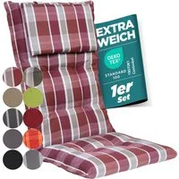 Gardisun Auflagekissen Gartenstuhlauflagen Polyacryl 8cm Hoch, Kopfteil, (Extra dicke Sitzauflage, 1-8er Set, versch. Muster)