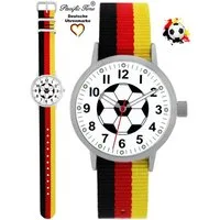 Pacific Time Quarzuhr Kinder Armbanduhr analog Mädchen Jungen Fußball Fan Sport, Wechselarmband Mix and Match - Gratis Versand