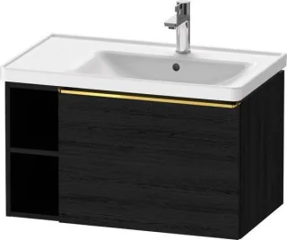Duravit D-Neo Waschtischunterbau wandhängend Eiche Schwarz Matt 784x452x440 mm - DE4257034160000 DE4257034160000