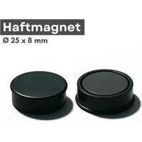 MaajeeKuto Magnet Haftmagnet 24x8 mm Schwarz Ferrit Pinboard Magnet Büro (10-St)
