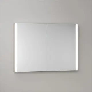 KEUCO Royal Atlas LED Spiegelschrank 100 x 71 x 11,5 cm mit 2 Türen, Unterputz 211201450094