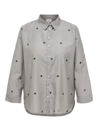 ONLY CARMAKOMA - CARNEW LINA GRACE LS STR EM SHIRTWVNNOOS Coffee Bean - Gr. - 54