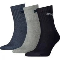 PUMA Sportsocken short crew (3-Paar) gepolsterte Frottee-Sohle, atmungsaktiv