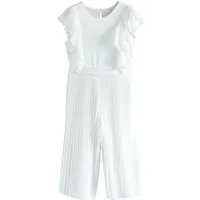 Next Jumpsuit Plissierter Jumpsuit mit Rüschen, Blumenmädchen (1-tlg)