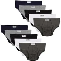 LOREZA Slip 10er Set Jungen Slips 100% Baumwolle - Basics - Bunt (Set, 10-St)