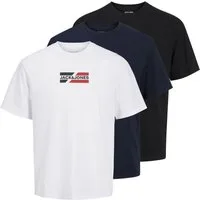 Jack & Jones T-Shirt Herren T-Shirt 3er Pack Baumwolle (Packung, 3er Pack)