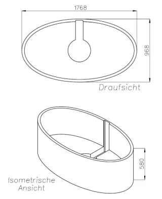 Neuesbad Wannenträger für Bette Eve oval 180x100 SW 16164