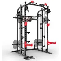 Sportstech Kraftstation SXM150, Sicherheitsstoppern, Latzugstange, Rudergriffstange, Trizepsseil