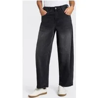 Herrlicher Loose-fit-Jeans Barrow Denim Black aus leichtem Denim, Barrel Look