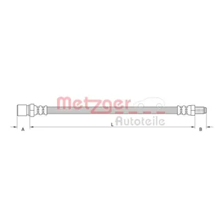 Metzger Bremsschlauch hinten Abarth Fiat Lancia Renault