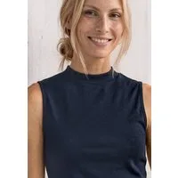 STREET ONE Shirttop Sommertop im Silk-Look mit Turtle Neck